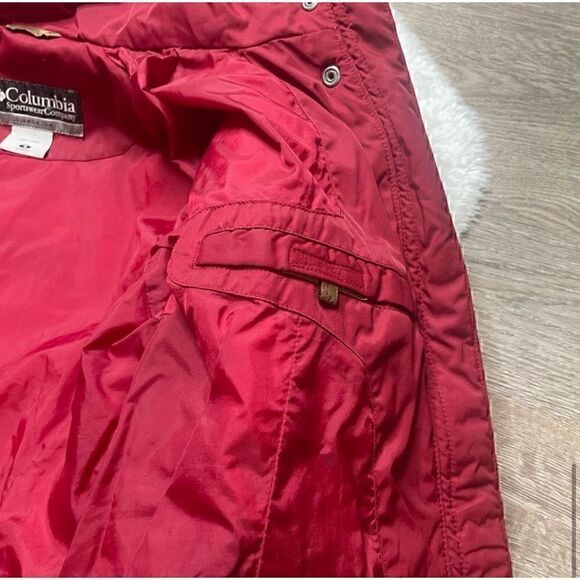 Columbia Down Feather XCO Womens Jacket Size Small Red Puffer Detachable Hoodie - Picture 10 of 14